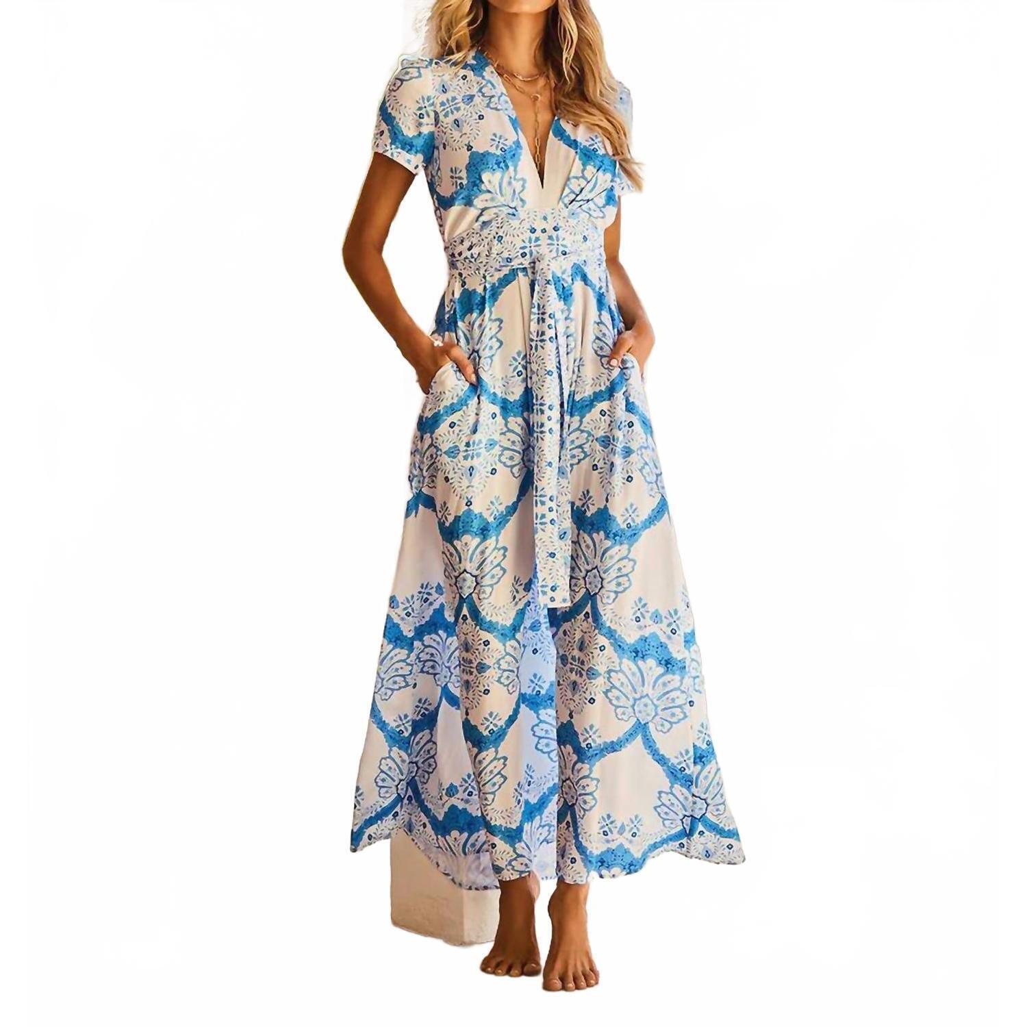 New Melissa Odabash Lou Maxi Dress In Florian